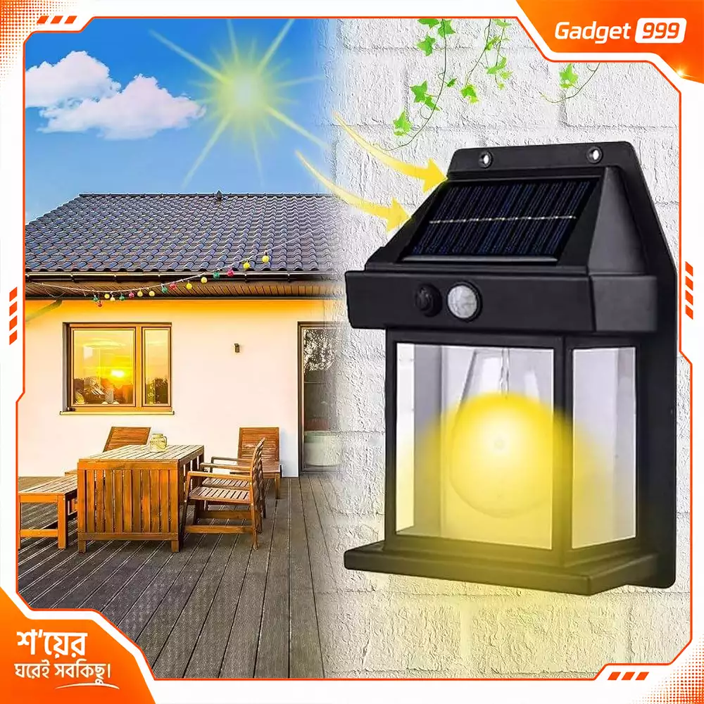 Solar Wall Lamp 3W – Solar Powered Filament LED Garden & Villa Light