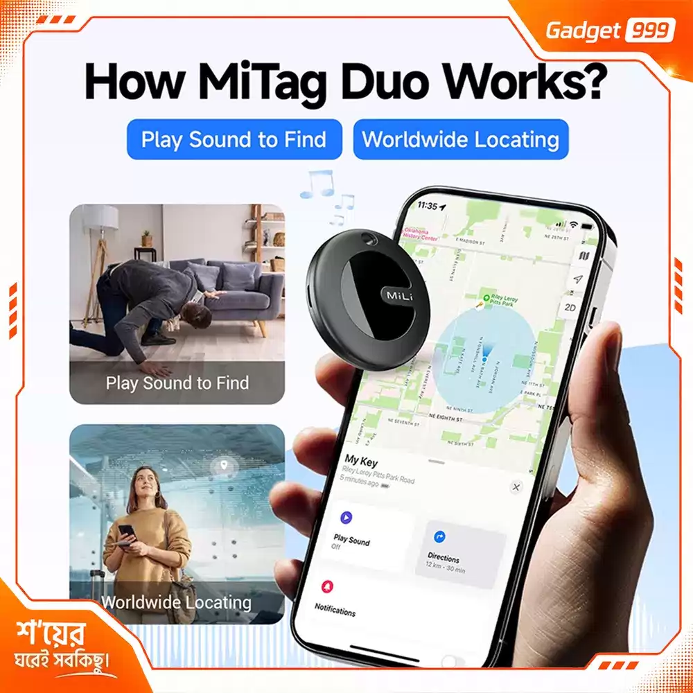 MiLi MiTag Duo Smart Finder – Android & iOS Anti Lost Tracker