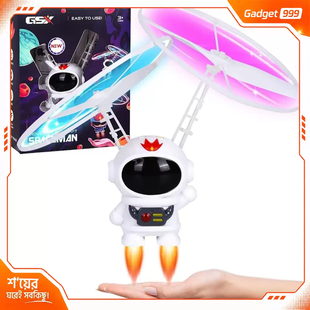 Spaceman Mini Astronaut Flying Drone Toy Sensor Controlled Robot with LED Lights